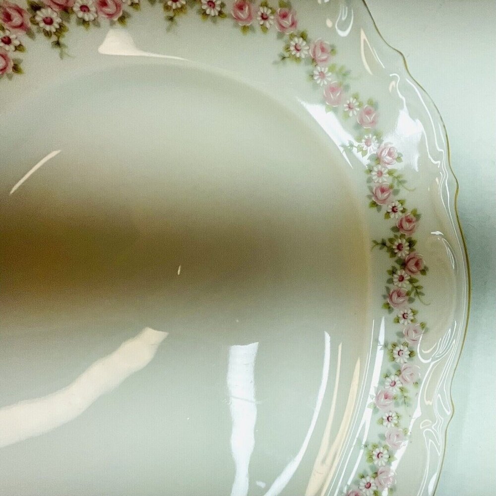 Vintage MITTERTEICH 15" Oval Serving Platter LADY BEATRICE Gilded Rims Germany - Picture 15 of 16